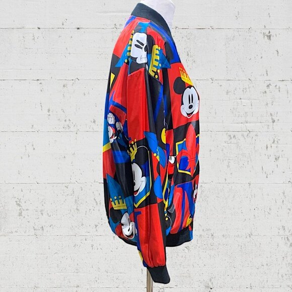 Walt Disney Mickey Mouse Bomber Jacket Vintage 90’s Large - Picture 7 of 13